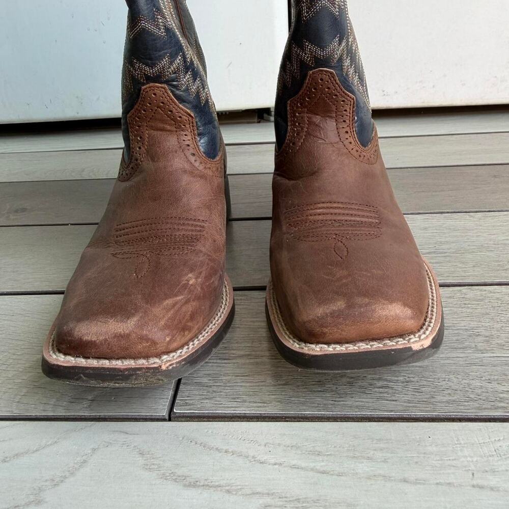 Ariat brown leather western ankle - Picture 3 of 8